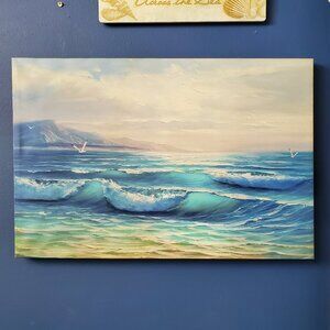 Blue Sea Canvas Art Print